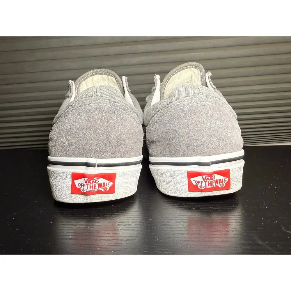 Vans Old Skool Gray White Suede Canvas Sneakers Men’s 8.5 Women’s 10 skate shoes